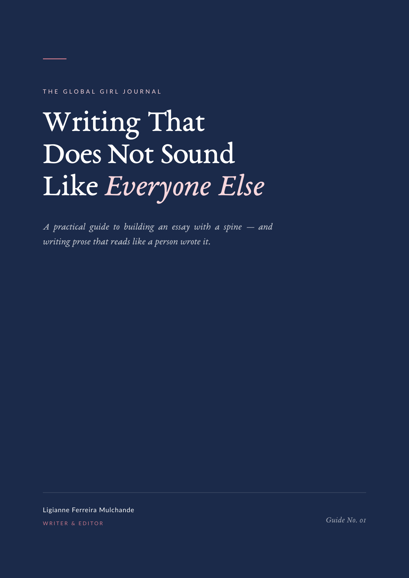 Writing That Does Not Sound Like Everyone Else